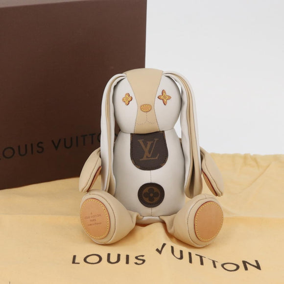 LOUIS VUITTON Monogram Doduruisu Rabbit Stuffed White GI0367 LV Auth 167206SAM