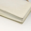 BALENCIAGA Kettenportemonnaie Leder Weiß Gold 444169 Auth 167209A-15
