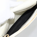 BALENCIAGA Kettenportemonnaie Leder Weiß Gold 444169 Auth 167209A-19