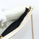 BALENCIAGA Kettenportemonnaie Leder Weiß Gold 444169 Auth 167209A-20