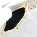 BALENCIAGA Kettenportemonnaie Leder Weiß Gold 444169 Auth 167209A-25