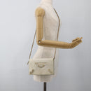 BALENCIAGA Kettenportemonnaie Leder Weiß Gold 444169 Auth 167209A-26