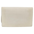 BALENCIAGA Kettenportemonnaie Leder Weiß Gold 444169 Auth 167209A-2