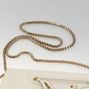 BALENCIAGA Kettenportemonnaie Leder Weiß Gold 444169 Auth 167209A-8