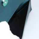 Salvatore Ferragamo Shoulder Wallet Leather 2way Light Blue Silver Auth 167210A-20