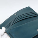 Salvatore Ferragamo Shoulder Wallet Leather 2way Light Blue Silver Auth 167210A-21