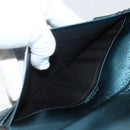 Salvatore Ferragamo Shoulder Wallet Leather 2way Light Blue Silver Auth 167210A-22