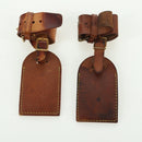 LOUIS VUITTON Powanie Name Tag Leather 10set Beige LV Auth 167213-9