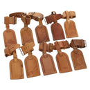 LOUIS VUITTON Powanie Name Tag Leather 10set Beige LV Auth 167215-1