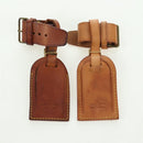 LOUIS VUITTON Powanie Name Tag Leather 10set Beige LV Auth 167215-10