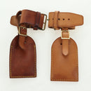 LOUIS VUITTON Powanie Name Tag Leather 10set Beige LV Auth 167215-11