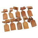 LOUIS VUITTON Powanie Name Tag Leather 10set Beige LV Auth 167219-1