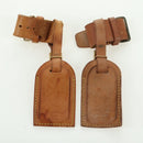 LOUIS VUITTON Powanie Name Tag Leather 10set Beige LV Auth 167219-6