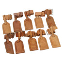 LOUIS VUITTON Powanie Name Tag Leather 10set Beige LV Auth 167220-1