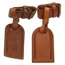 LOUIS VUITTON Powanie Name Tag Leather 10set Beige LV Auth 167220-2