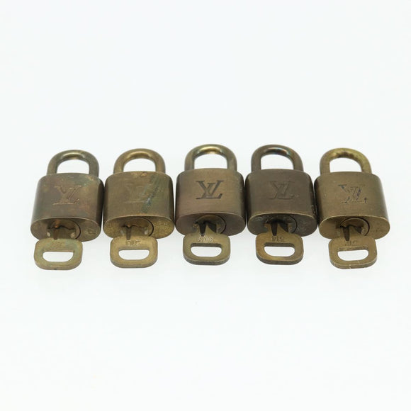 LOUIS VUITTON Padlock 10 Set Padlock metal Gold LV Auth 167225
