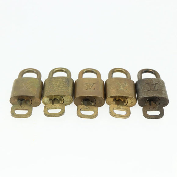 LOUIS VUITTON Padlock 10 Set Padlock metal Gold LV Auth 167225