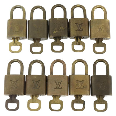 LOUIS VUITTON Padlock 10 Set Padlock metal Gold LV Auth 167229 - 0