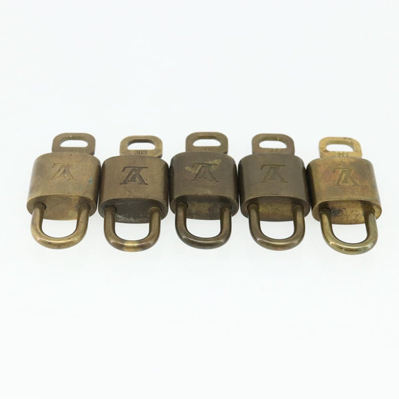 LOUIS VUITTON Padlock 10 Set Padlock metal Gold LV Auth 167229
