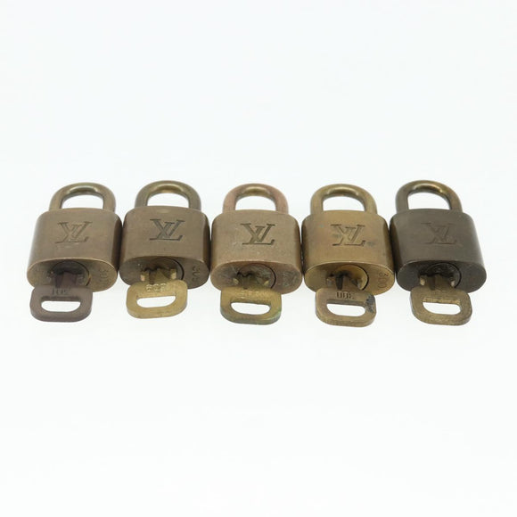 LOUIS VUITTON Padlock 10 Set Padlock metal Gold LV Auth 167229