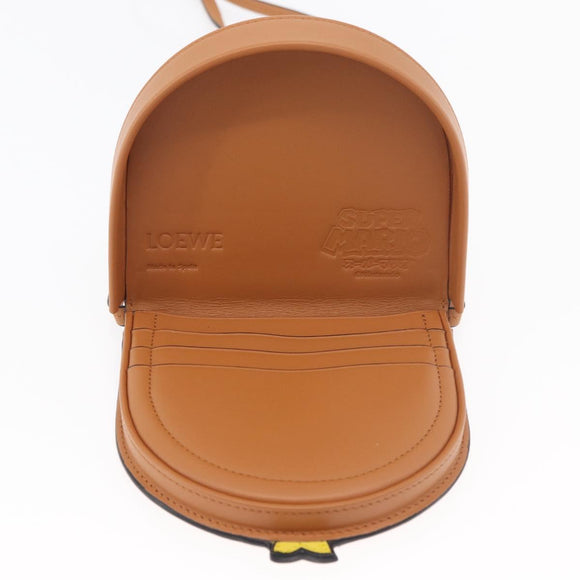 LOEWE × Super Mario Super Mario Heel Pouch Mario Bag Leather Brown Auth 167232SM