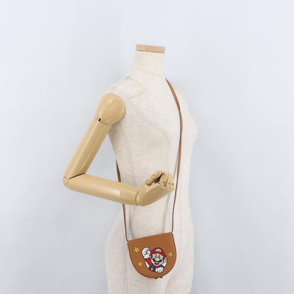 LOEWE × Super Mario Super Mario Heel Pouch Mario Bag Leather Brown Auth 167232SM