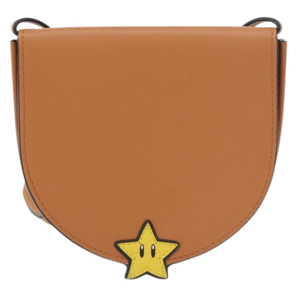 LOEWE × Super Mario Super Mario Heel Pouch Mario Bag Leather Brown Auth 167232SM