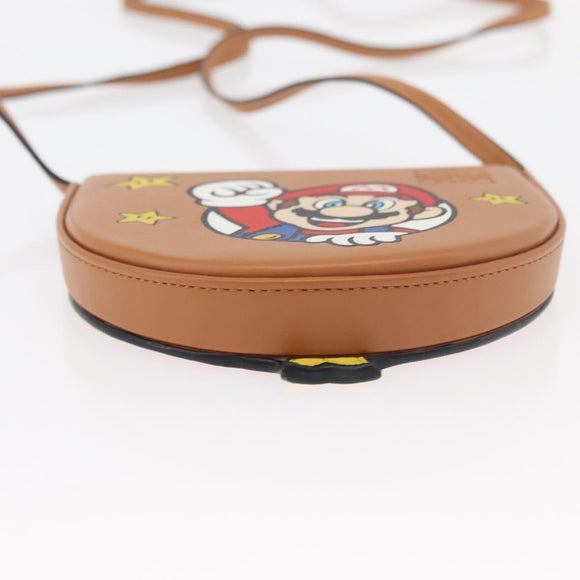 LOEWE × Super Mario Super Mario Heel Pouch Mario Bag Leather Brown Auth 167232SM
