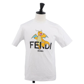 FENDI x FRGMT x POKÉMON Dragonite T Shirt Cotton XXS White Auth 167234SM
