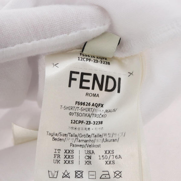 FENDI x FRGMT x POKÉMON Dragonite T Shirt Cotton XXS White Auth 167234SM