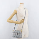 Miu Miu Shoulder Bag Fur Gray Gold Auth 167236M-23