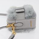 Miu Miu Shoulder Bag Fur Gray Gold Auth 167236M-4