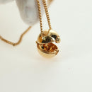 FENDI Monster Ball Necklace metal Gold Tone Auth 167240SM-14