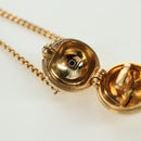 FENDI Monster Ball Necklace metal Gold Tone Auth 167240SM-16