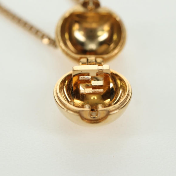 FENDI Monster Ball Necklace metal Gold Tone Auth 167240SM