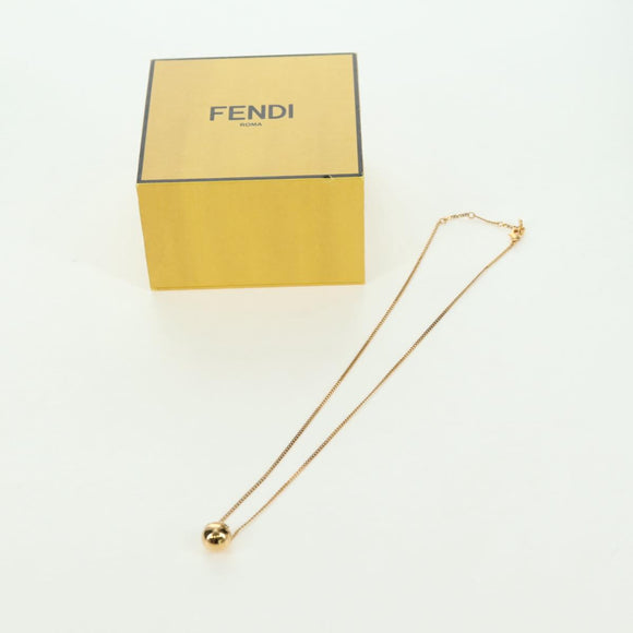FENDI Monster Ball Necklace metal Gold Tone Auth 167240SM