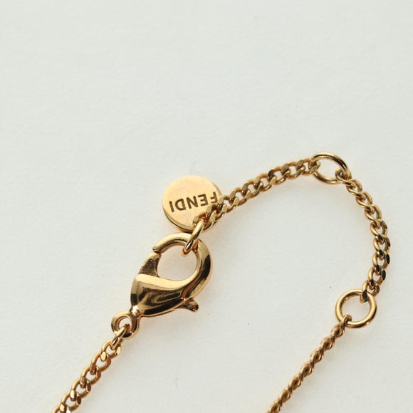 FENDI Monster Ball Necklace metal Gold Tone Auth 167240SM