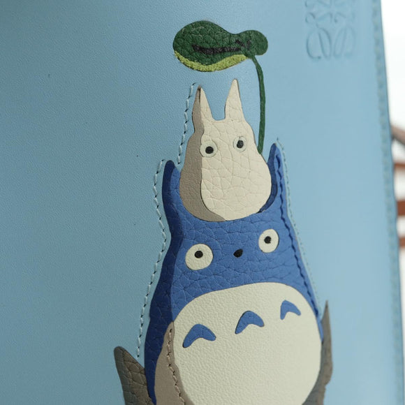 LOEWE × Ghibli My Neighbor Totoro Gate Pocket Leather Light Blue Auth 167243SM