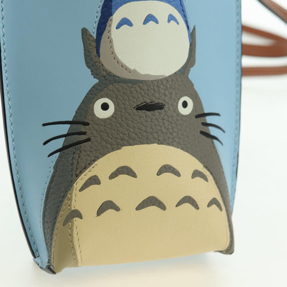 LOEWE × Ghibli My Neighbor Totoro Gate Pocket Leather Light Blue Auth 167243SM