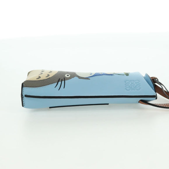 LOEWE × Ghibli My Neighbor Totoro Gate Pocket Leather Light Blue Auth 167243SM