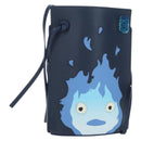 LOEWE × Ghibli Howl's Pebble Dice Pocket Calcifer Bag Leather Navy Auth 167246SM-1