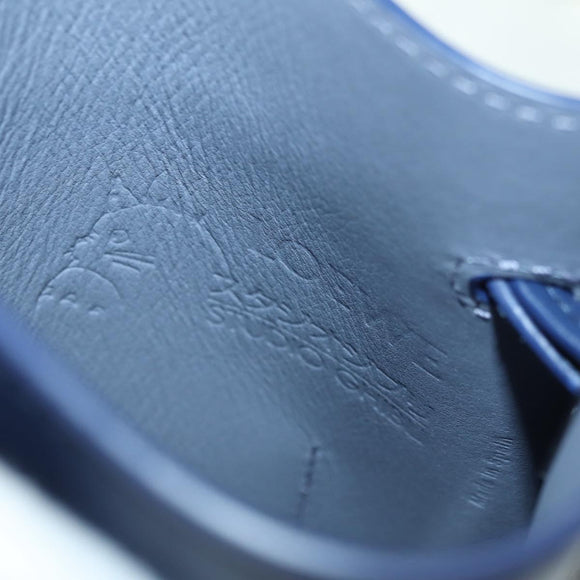 LOEWE × Ghibli Howl's Pebble Dice Pocket Calcifer Bag Leather Navy Auth 167246SM