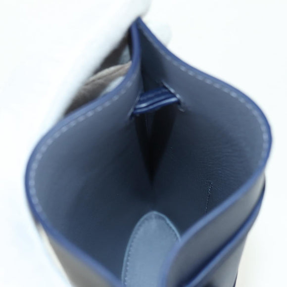 LOEWE × Ghibli Howl's Pebble Dice Pocket Calcifer Bag Leather Navy Auth 167246SM