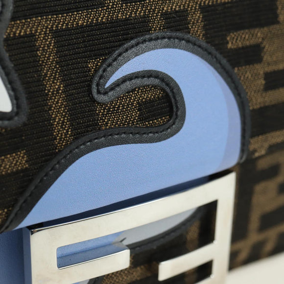 FENDI Zucca Canvas Miniryu FRGMT x POKÉMON Mamma Baguette Black Auth 167247SM