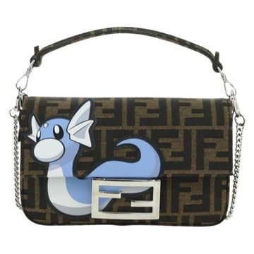FENDI Zucca Canvas Miniryu FRGMT x POKÉMON Mamma Baguette Black Auth 167247SM - 0