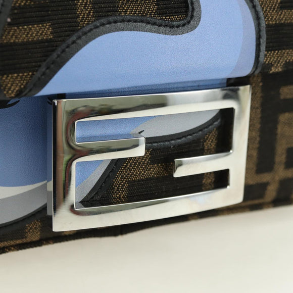 FENDI Zucca Canvas Miniryu FRGMT x POKÉMON Mamma Baguette Black Auth 167247SM
