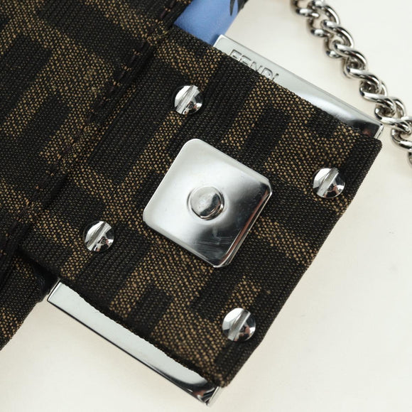 FENDI Zucca Canvas Miniryu FRGMT x POKÉMON Mamma Baguette Black Auth 167247SM