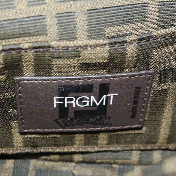 FENDI Zucca Canvas Miniryu FRGMT x POKÉMON Mamma Baguette Black Auth 167247SM