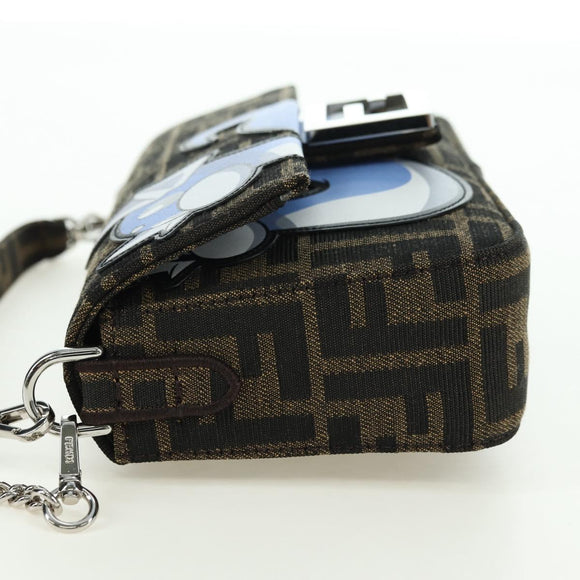 FENDI Zucca Canvas Miniryu FRGMT x POKÉMON Mamma Baguette Black Auth 167247SM
