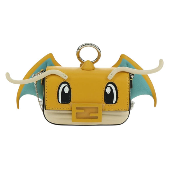 FENDI FRGMT x POKÉMON Mini Mamma Baguette Dragoran Tasche Leder Auth 167248SM